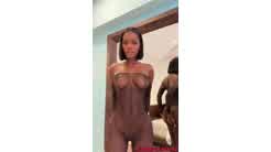 Barbienegra3 Nude video Sheer Topless Strip 756